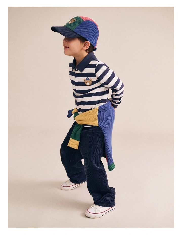 Varsity Polo in Blue image 3