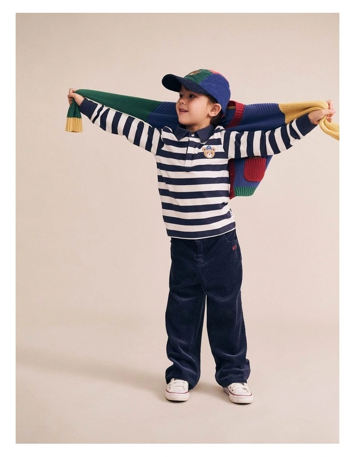 Varsity Polo in Blue image 4