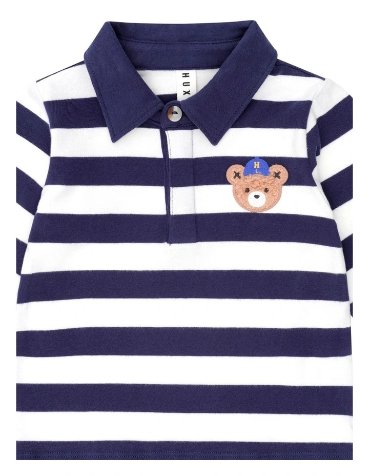 Varsity Polo in Blue image 6