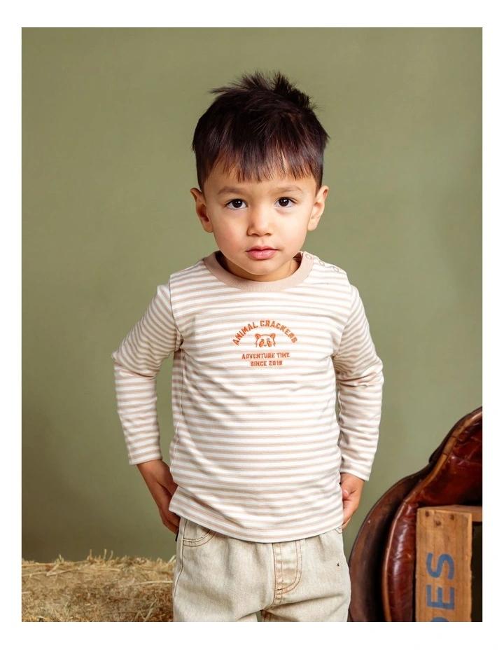 Lodge L/S Tee in Tan image 2