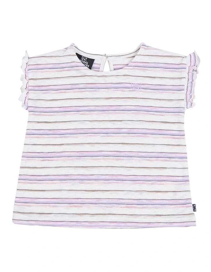 Fringe Tee in Stripe image 1