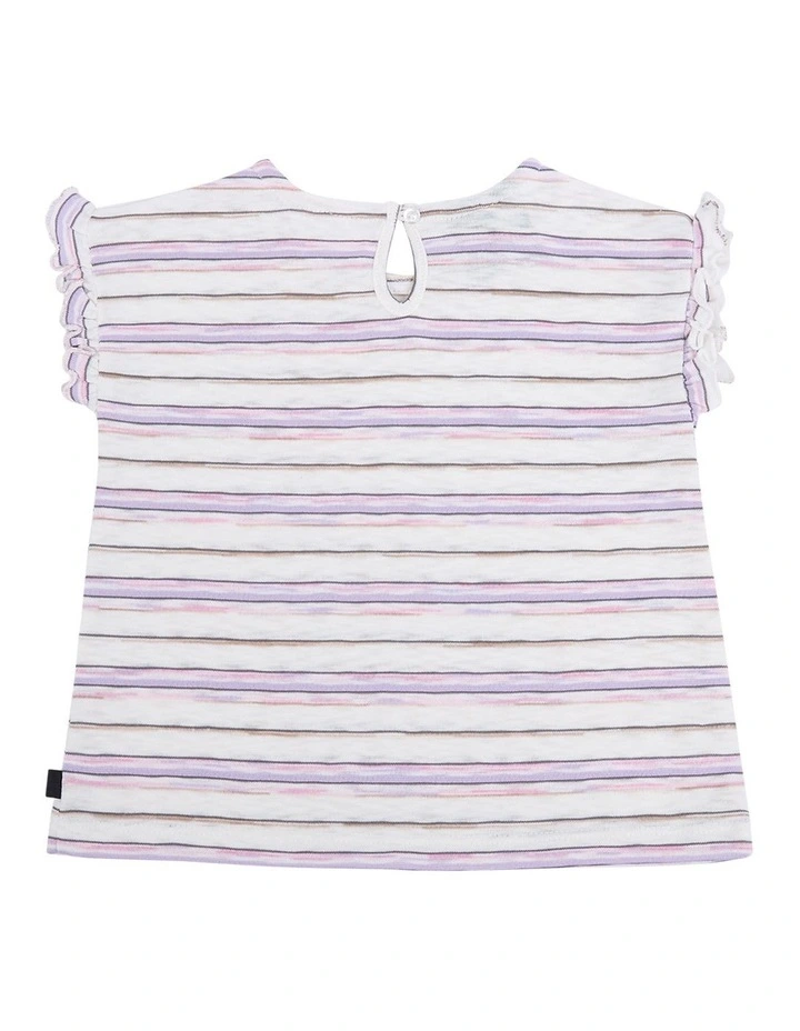 Fringe Tee in Stripe image 2