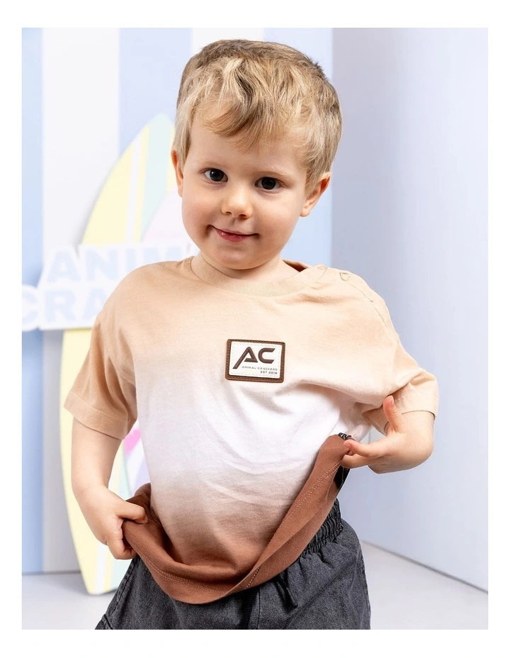 Faded Tee in Tan image 2