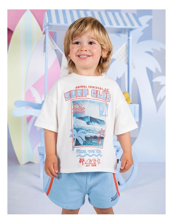 Surf Club Tee in Vintage White image 2