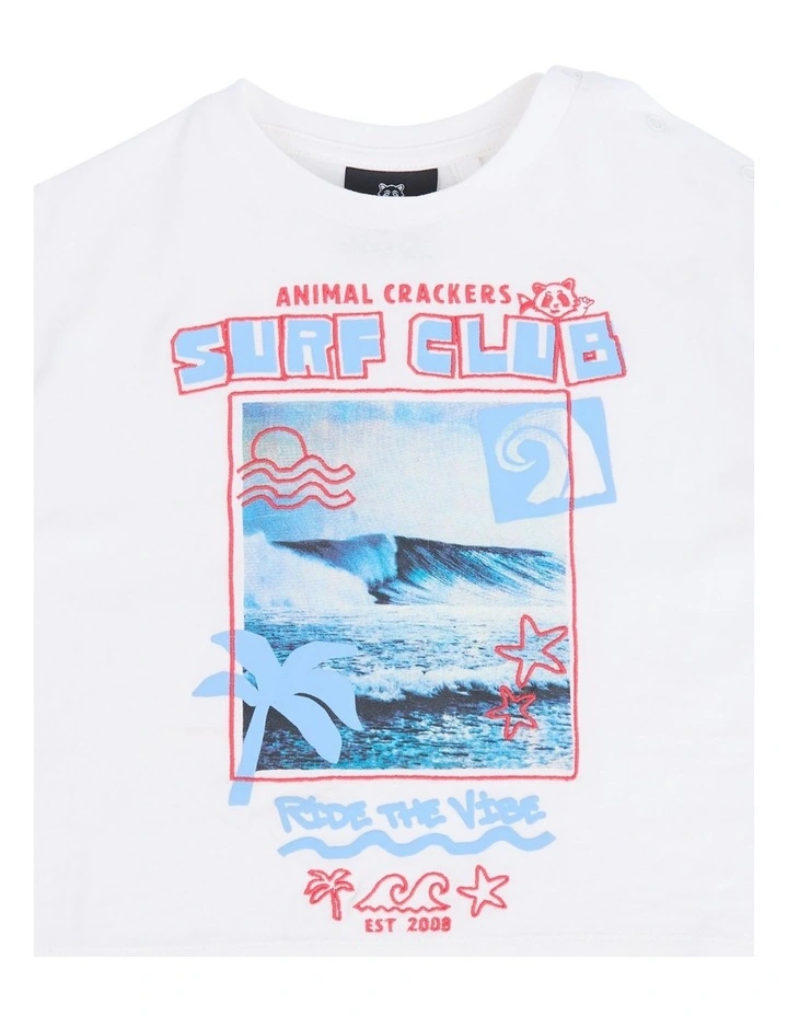 Surf Club Tee in Vintage White image 4