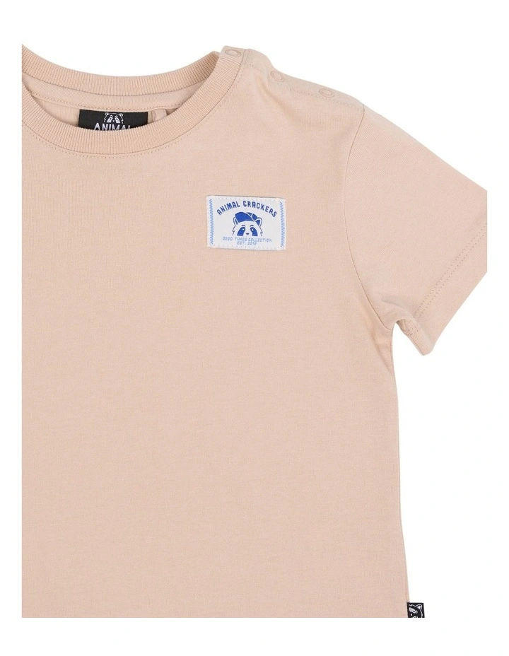 Basic Raffi Tee in Tan image 4