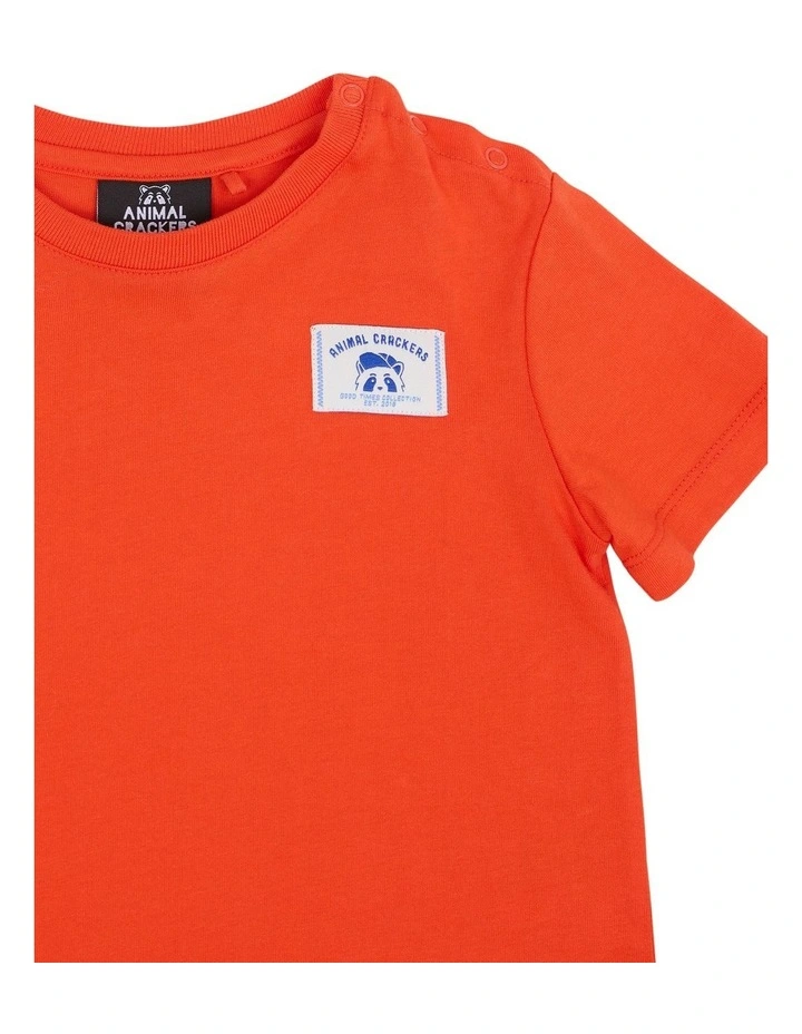 Basic Raffi Tee in Bright Red image 4