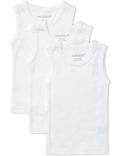 Singlet 3 Pack in White