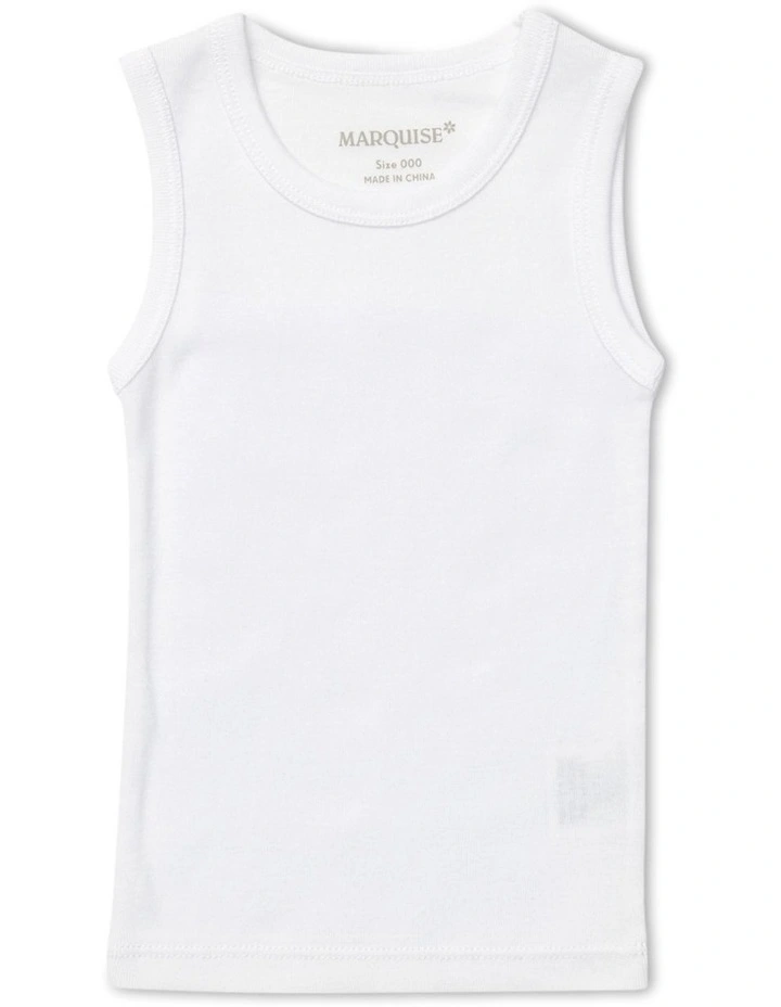 Singlet 3 Pack in White image 4