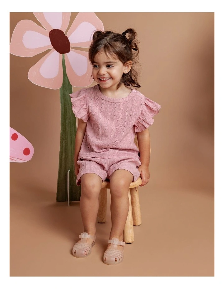 Textured Top in Pink image 2