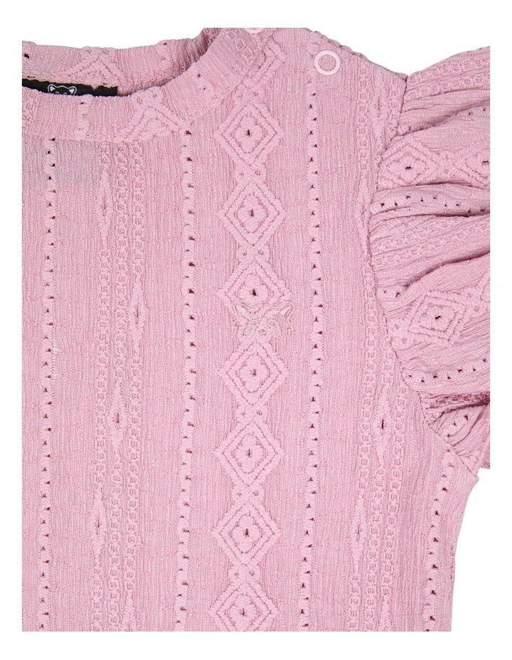 Textured Top in Pink image 4