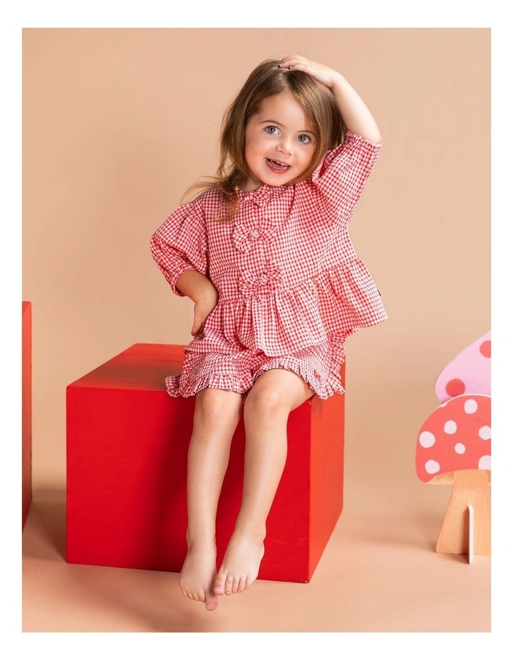 Checkered Top in Check image 2