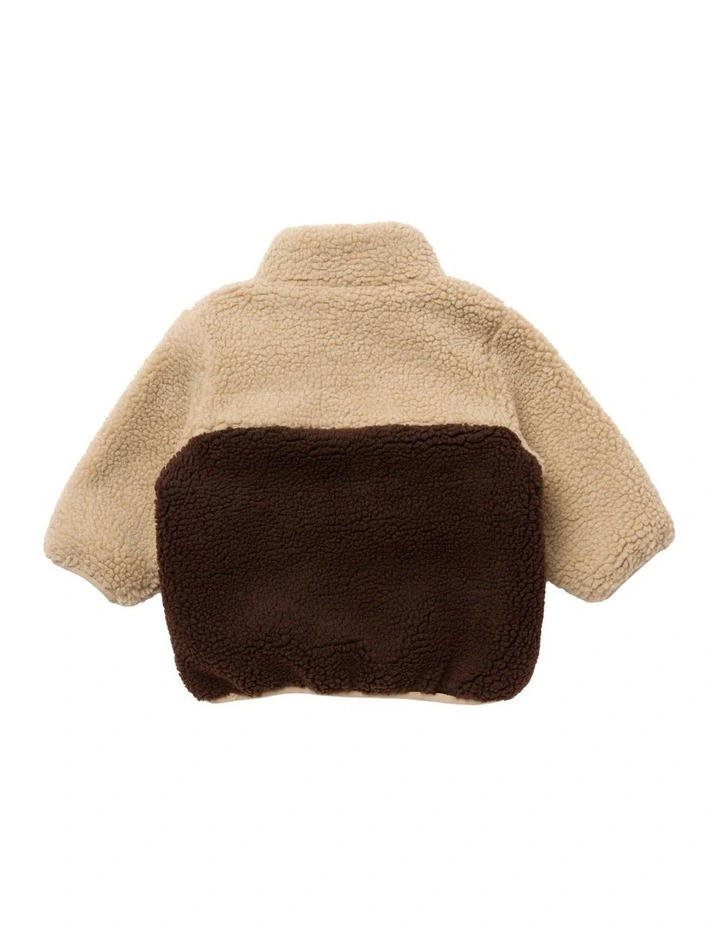 Colour Blocked Jacket in Brown image 2