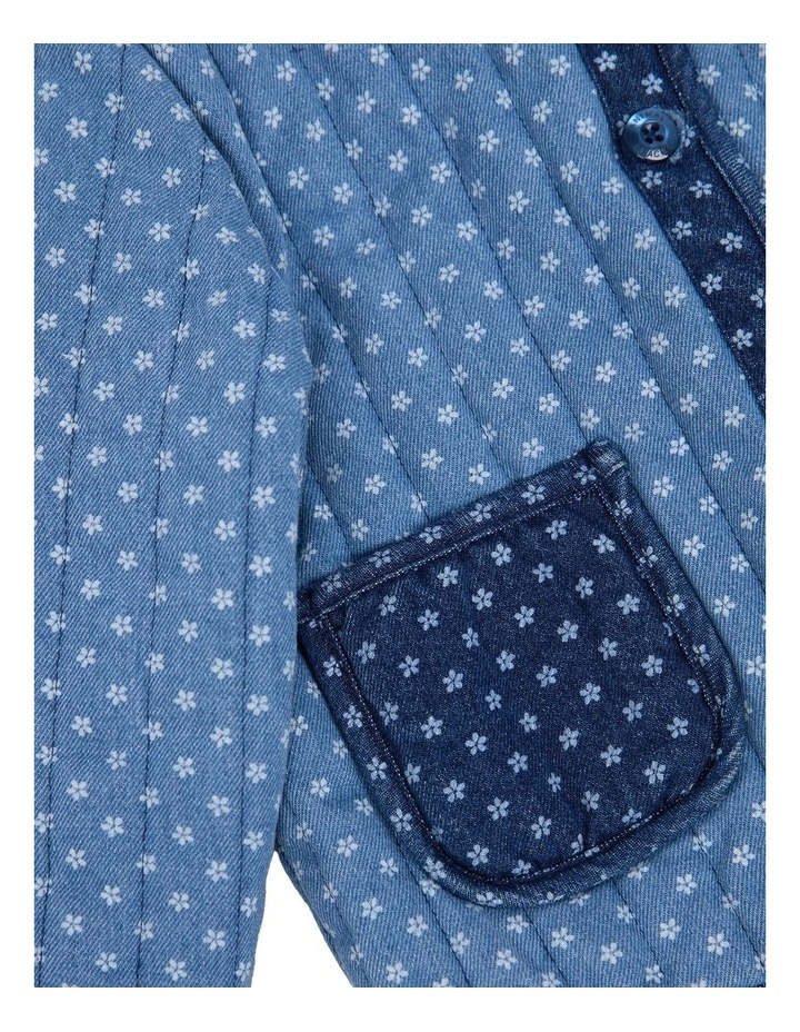 Star Flower Jacket in Blue image 3