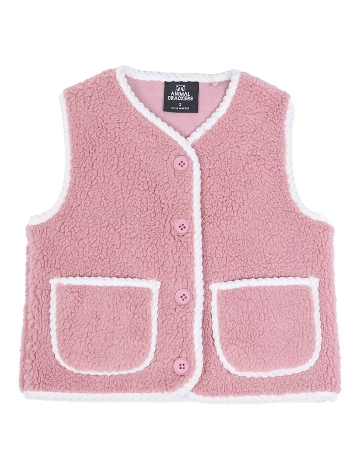 Frosted Vest in Pink image 1