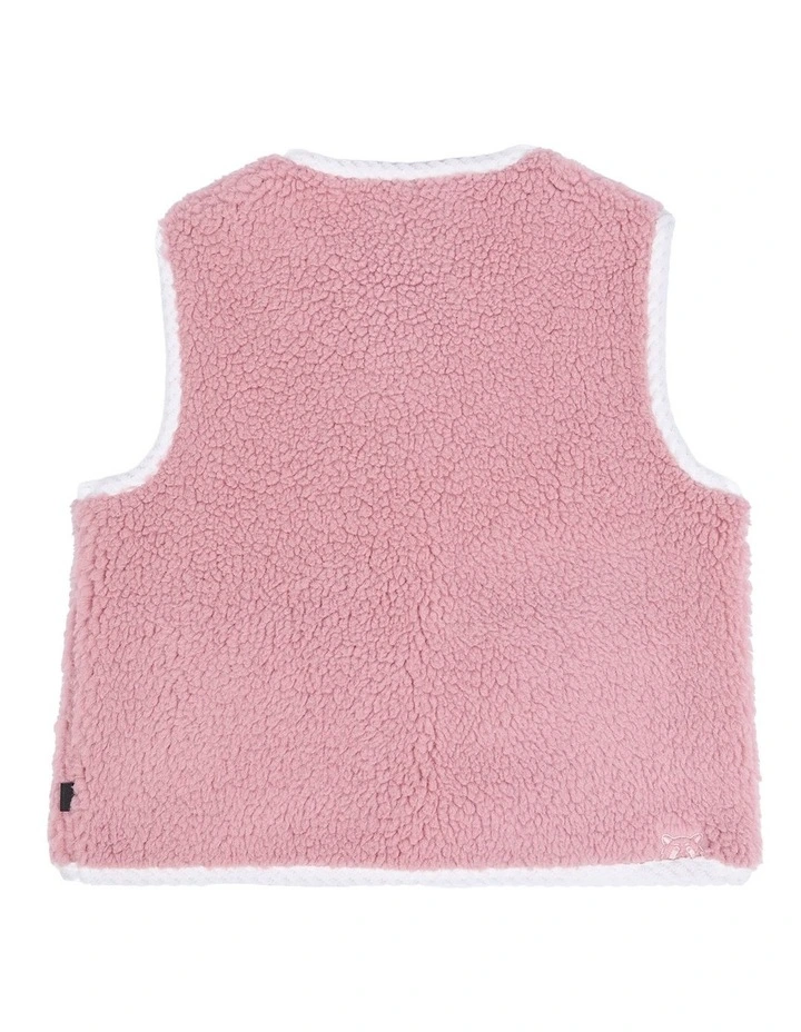 Frosted Vest in Pink image 3