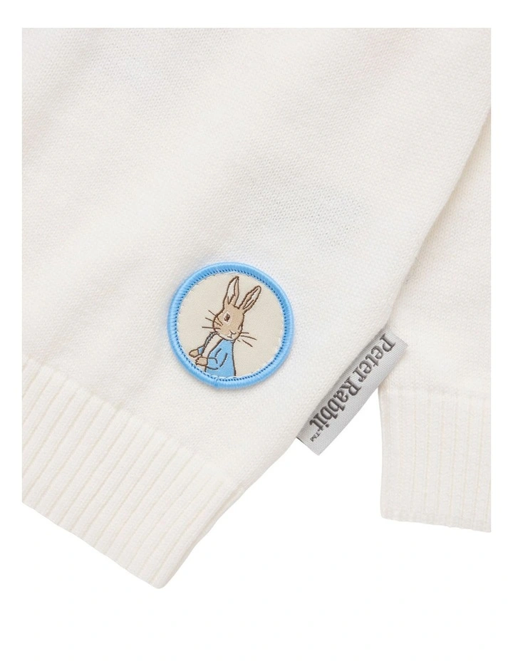 Knitted Jumper in White image 3