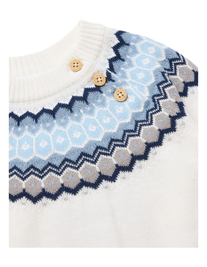 Knitted Jumper in White image 4