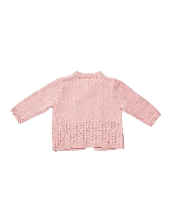 Knit Cardigan in Pink image 2