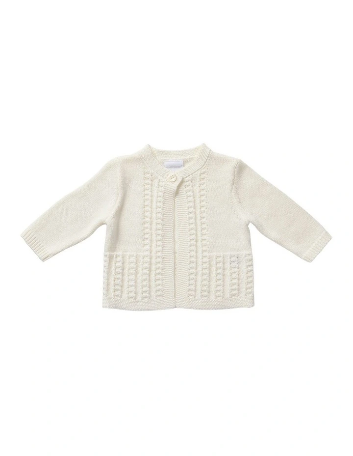 Knit Cardigan in Cream image 1