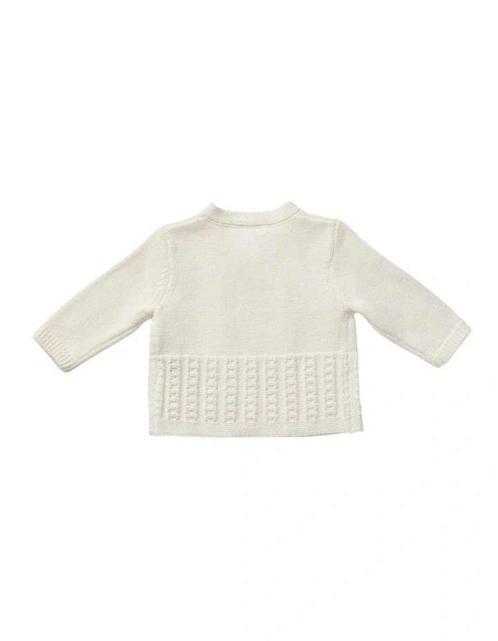 Knit Cardigan in Cream image 2