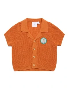 Knitted Shirt in Orange