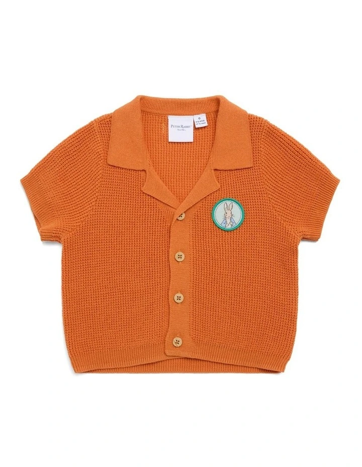 Knitted Shirt in Orange image 1