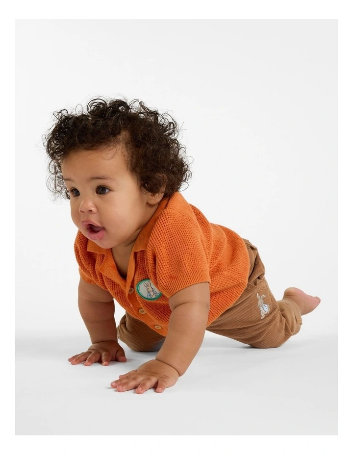 Knitted Shirt in Orange image 4