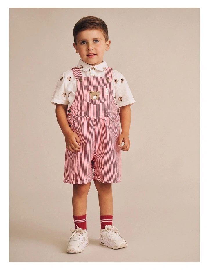 Shortsleeve Huxbear Button Up Crisp in White image 2