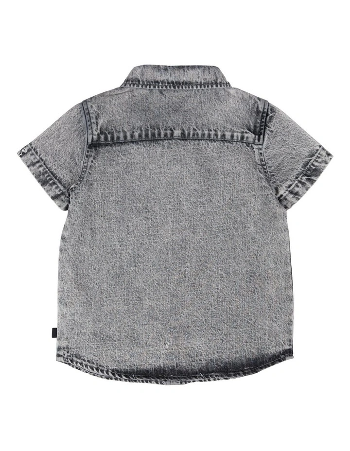 Worn Shirt in Washed Black image 3