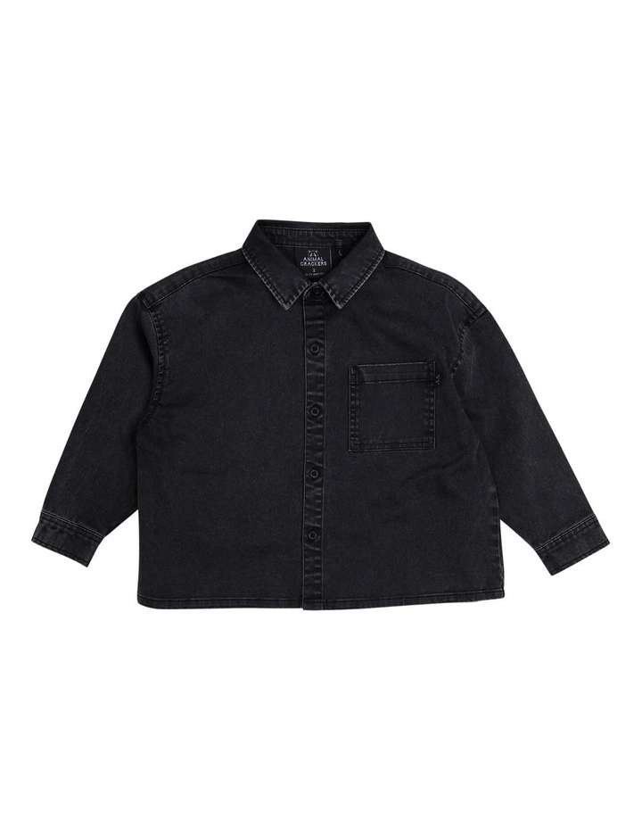 Nightfall Long Sleeve Shirt in Washed Black image 1
