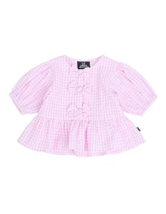 Checkered Top in Pink