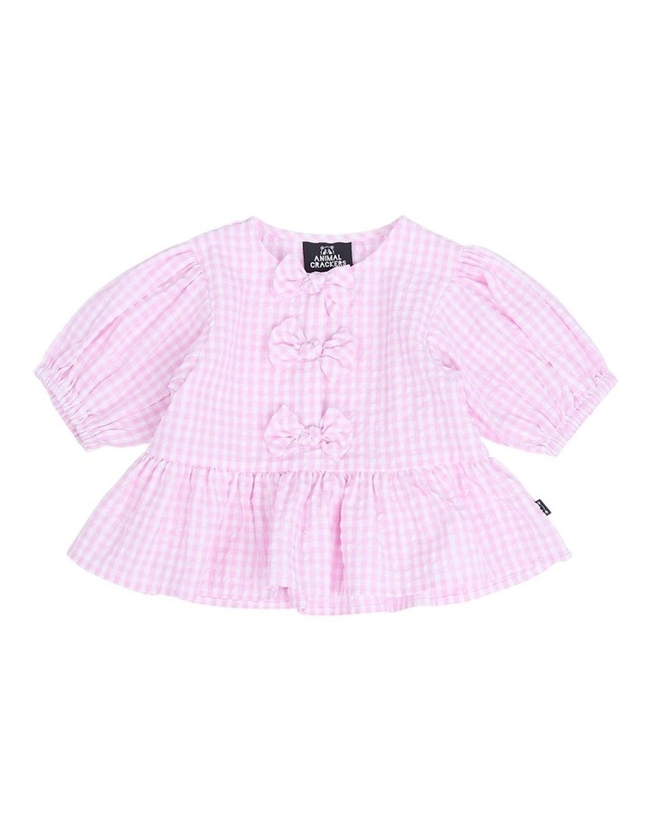 Checkered Top in Pink image 1