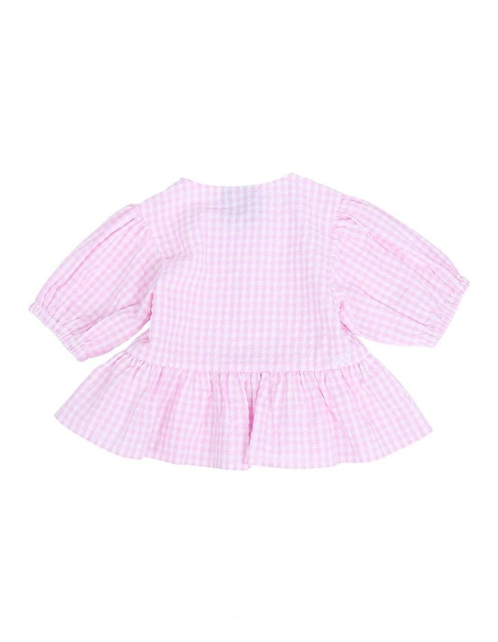 Checkered Top in Pink image 3