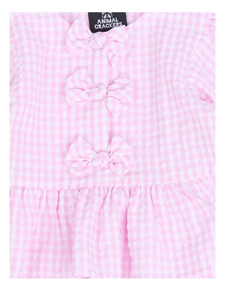 Checkered Top in Pink image 4