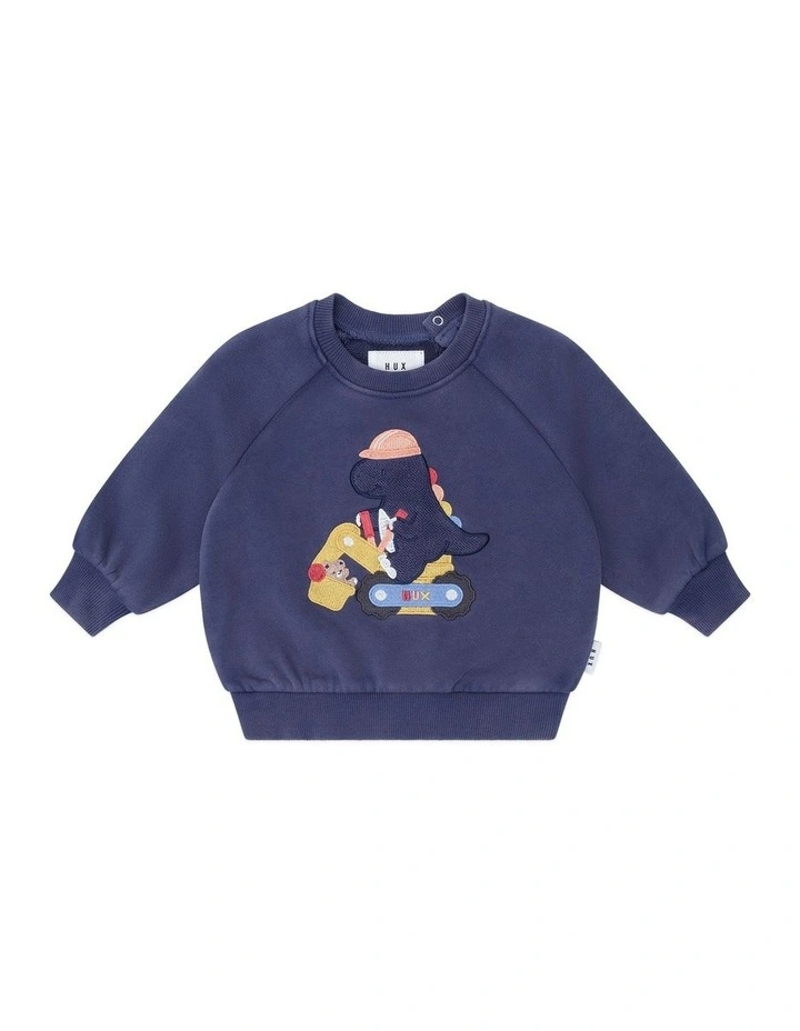 Tradie Dino Sweatshirt in Blue image 1