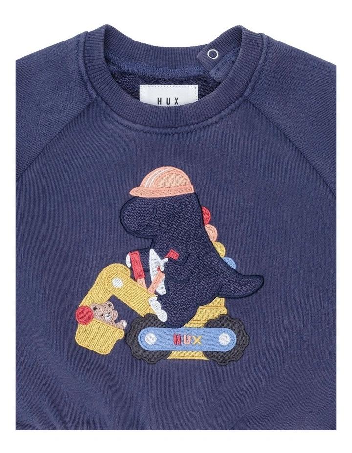 Tradie Dino Sweatshirt in Blue image 6