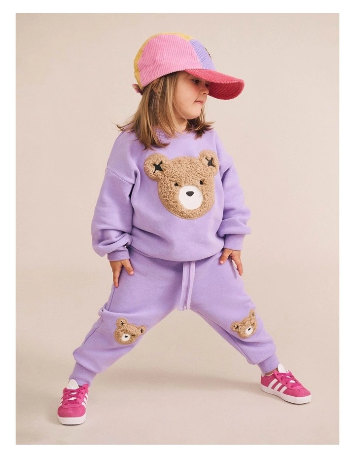 Furry Huxbear Sweatshirt in Purple image 4