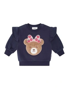 Strawberry Fields Huxette Bow Sweatshirt in Blue