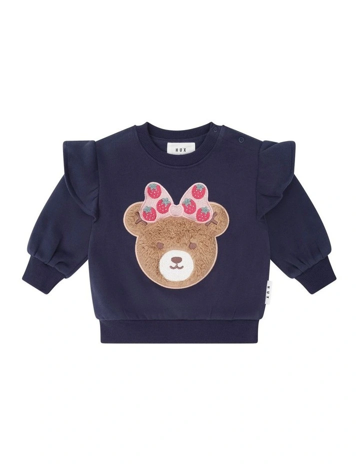Strawberry Fields Huxette Bow Sweatshirt in Blue image 1