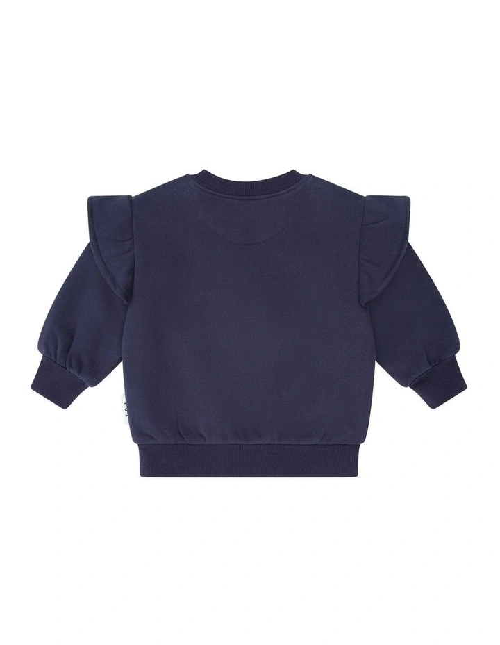 Strawberry Fields Huxette Bow Sweatshirt in Blue image 2