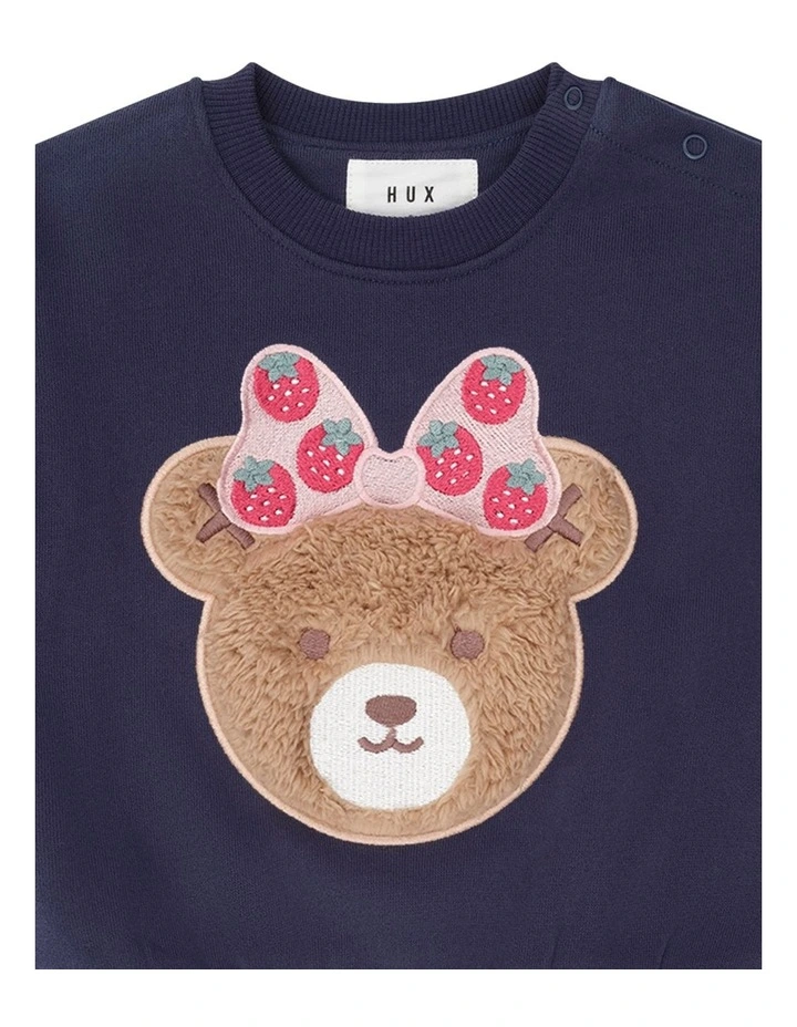 Strawberry Fields Huxette Bow Sweatshirt in Blue image 5