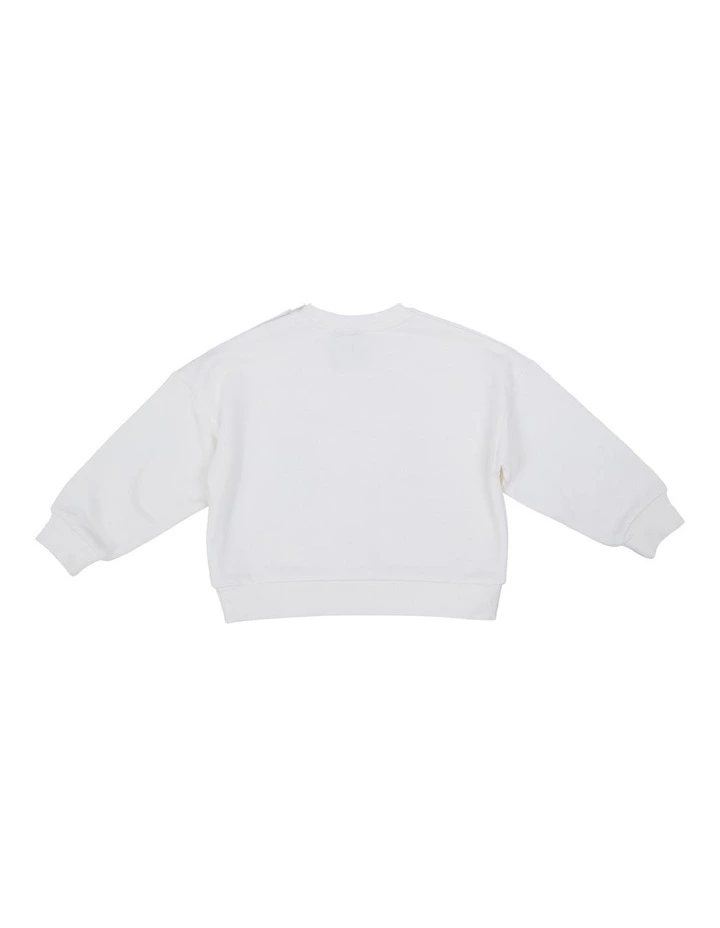 Ski Club Crew T-shirt in Vintage White image 3