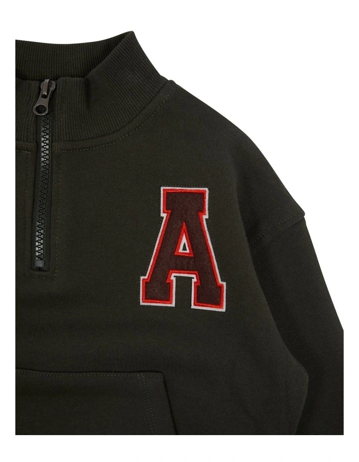 Woodlands 1/4 Zip in Khaki image 4