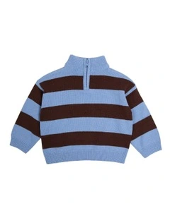 Orbit 1/4 Zip Knit in Stripe