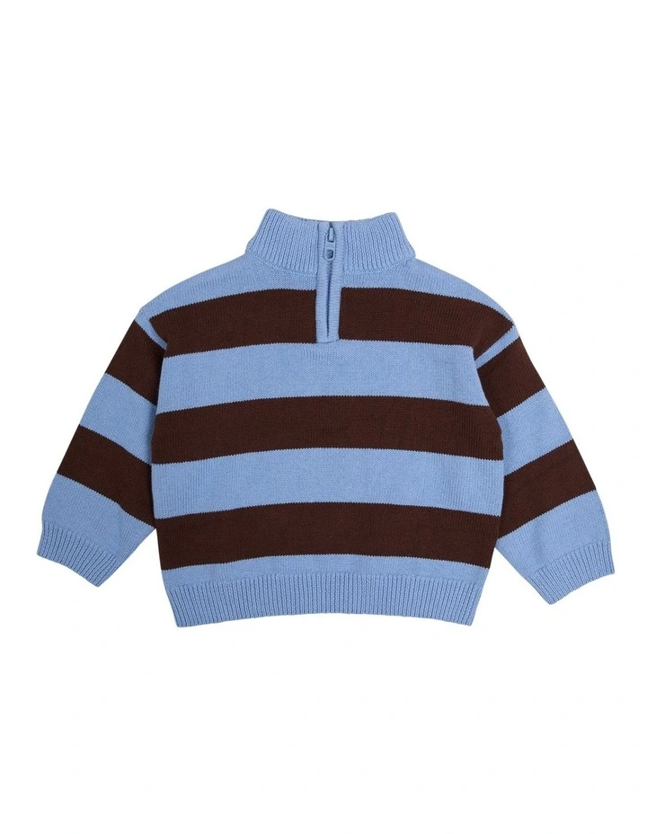 Orbit 1/4 Zip Knit in Stripe image 1