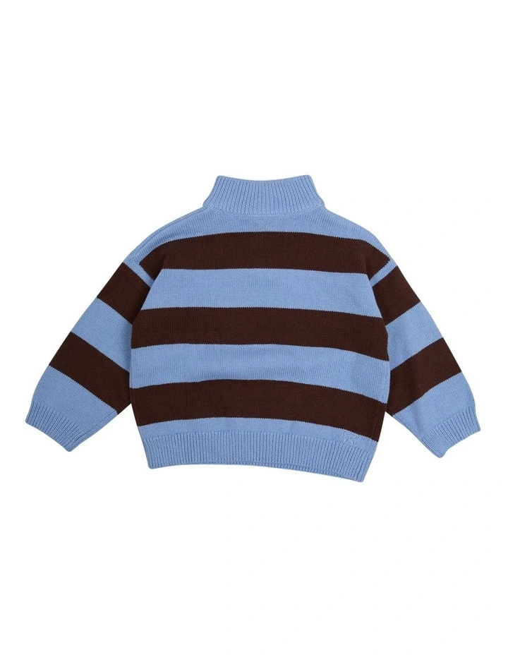 Orbit 1/4 Zip Knit in Stripe image 3