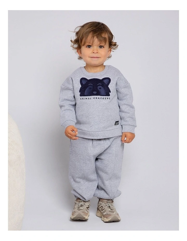 Contrast Raffi Crew Neck T- shirt in Grey Marle image 2