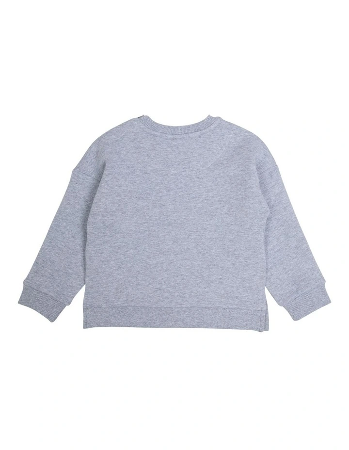 Contrast Raffi Crew Neck T- shirt in Grey Marle image 3