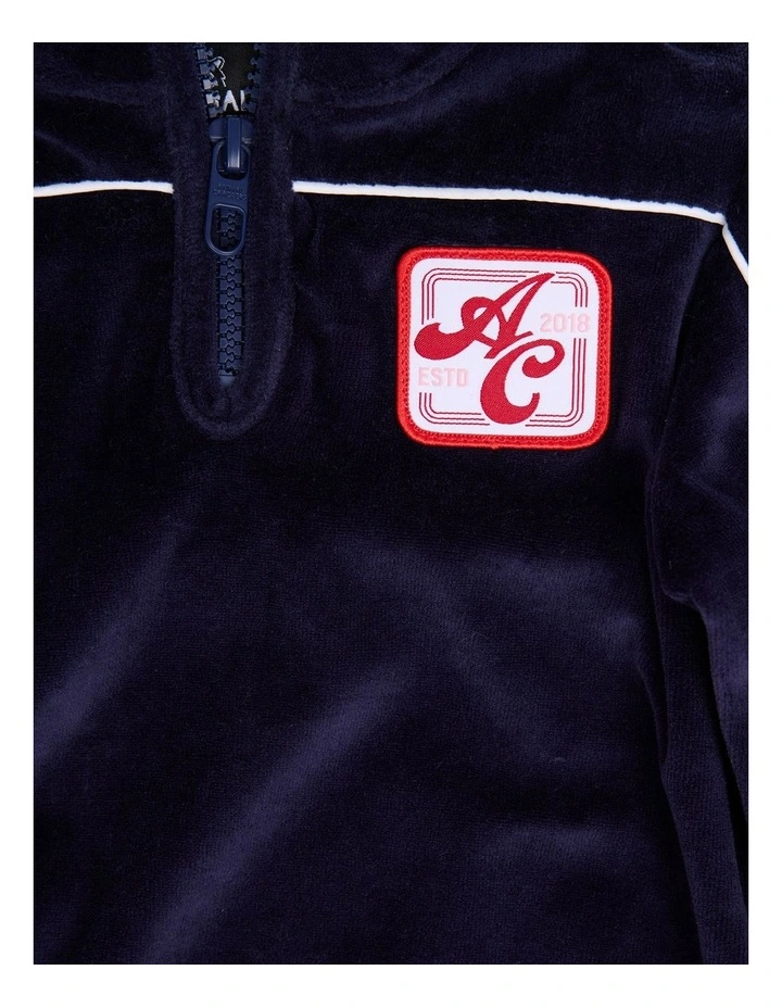 Blitz 1/4 Zip Jumper in Navy image 4